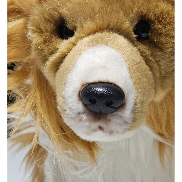 Nat & Jules Shetland Sheepdog 14 Inch Plush Dog Stuffed Animal Brown Fuzzy Toy - Picture 6 of 8